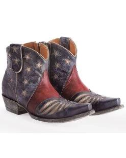 Old Gringo Women's United Patriotic Booties - Snip Toe