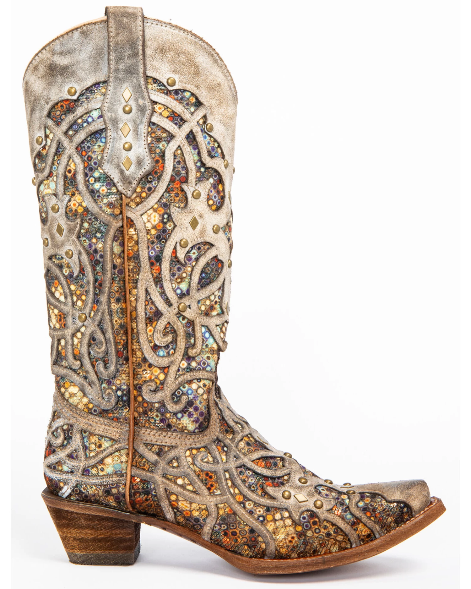 Corral Women's Taupe Inlay Western Boots - Snip Toe 4 Corral Women's Taupe Inlay Western Boots - Snip Toe - Image 2