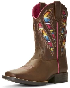 Ariat Girls' VentTEK Quickdraw Serape Western Boots - Broad Square Toe
