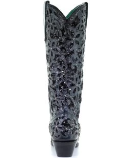 Corral Women's Floral Inlay Western Boots - Snip Toe -Best Cowboy Boot Store 2000274387 001 P4