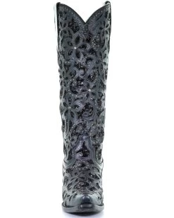 Corral Women's Floral Inlay Western Boots - Snip Toe -Best Cowboy Boot Store 2000274387 001 P5