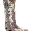 Corral Women's Flower Embroidery Western Boots - Snip Toe 2 Corral Women's Flower Embroidery Western Boots - Snip Toe -Best Cowboy Boot Store 2000275620 205 P1