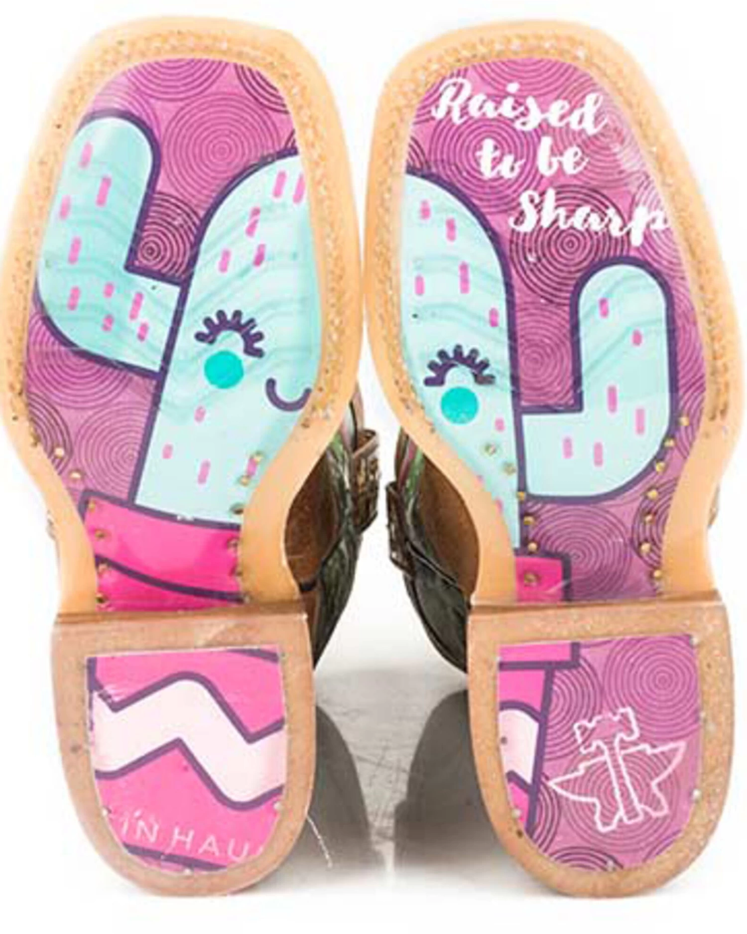 Tin Haul Girls' Cactilicious Embroidered Western Boots - Square Toe 4 Tin Haul Girls' Cactilicious Embroidered Western Boots - Square Toe - Image 2