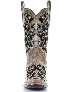 Corral Women's Sequin Inlay Western Boots - Square Toe -Best Cowboy Boot Store 2000280080 200 P5