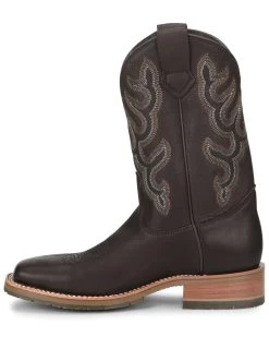 Double H Men's Dark Brown Elk Western Boots - Broad Square Toe -Best Cowboy Boot Store 2000285688 240 P3