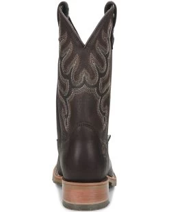 Double H Men's Dark Brown Elk Western Boots - Broad Square Toe -Best Cowboy Boot Store 2000285688 240 P4