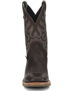 Double H Men's Dark Brown Elk Western Boots - Broad Square Toe -Best Cowboy Boot Store 2000285688 240 P5