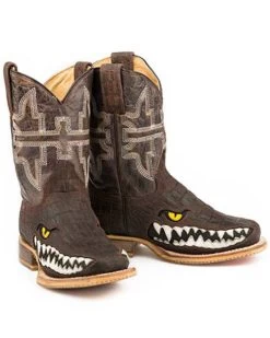 Tin Haul Boys' Swamp Chomp Western Boots - Broad Square Toe -Best Cowboy Boot Store 2000287178 200 P3