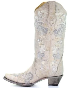 Corral Women's Floral Embroidered Western Boots - Snip Toe -Best Cowboy Boot Store 2000288044 100 P3