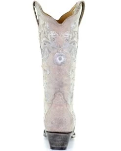 Corral Women's Floral Embroidered Western Boots - Snip Toe -Best Cowboy Boot Store 2000288044 100 P4