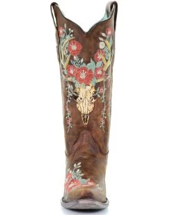Corral Women's Deer Skull Western Boots - Snip Toe -Best Cowboy Boot Store 2000288047 280 P5
