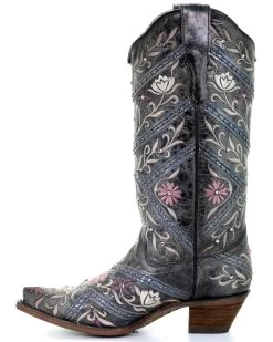 Corral Women's Floral Embroidery & Rhinestones Western Boots - Snip Toe 9 Corral Women's Floral Embroidery & Rhinestones Western Boots - Snip Toe -Best Cowboy Boot Store 2000288724 001 P3