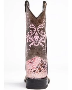 Shyanne Little Girls' Faux Leather Western Boots - Square Toe -Best Cowboy Boot Store 2000291620 650 P5