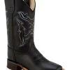 Old West Boys' Shaft Embroidery Western Boots - Broad Square Toe 1 Old West Boys' Shaft Embroidery Western Boots - Broad Square Toe -Best Cowboy Boot Store 2000291956 001 P1