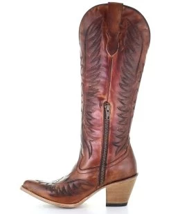 Corral Women's Cognac Embroidery Western Boots - Medium Toe -Best Cowboy Boot Store 2000293441 200 P3