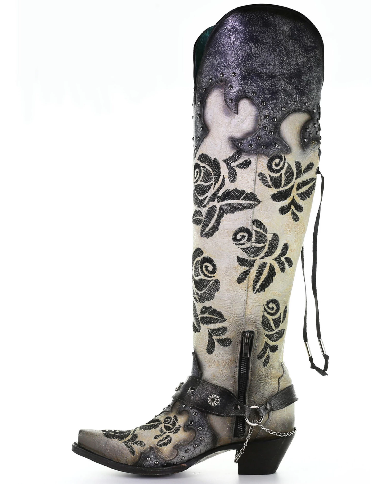 Corral Women's Rose Embroidery Western Boots - Snip Toe 5 Corral Women's Rose Embroidery Western Boots - Snip Toe - Image 3