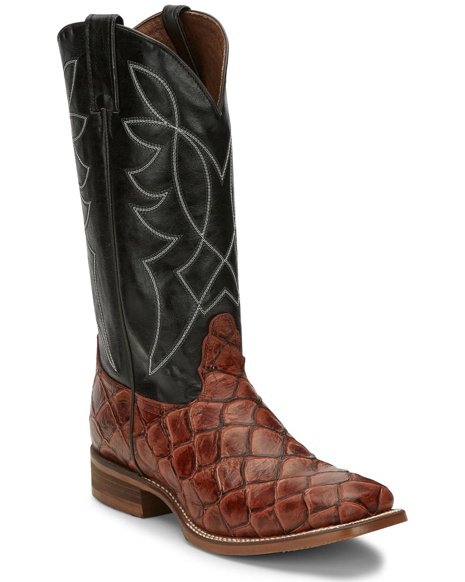 Nocona Men's Go Round Cognac Western Boots - Square Toe 3 Nocona Men's Go Round Cognac Western Boots - Square Toe
