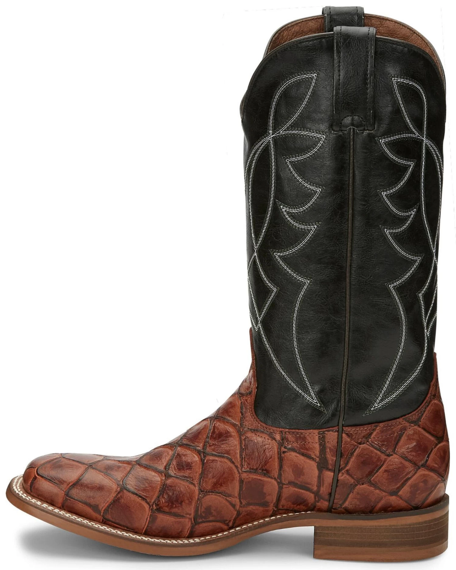 Nocona Men's Go Round Cognac Western Boots - Square Toe 5 Nocona Men's Go Round Cognac Western Boots - Square Toe - Image 3