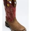 Cody James Boys' Reptile Print Western Boots - Broad Square Toe