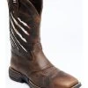 Brothers & Sons Men's Scratch Mexico Flag Lite Performance Western Boots - Broad Square Toe