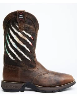 Brothers & Sons Men's Scratch Mexico Flag Lite Performance Western Boots - Broad Square Toe -Best Cowboy Boot Store 2000330394 200 P2