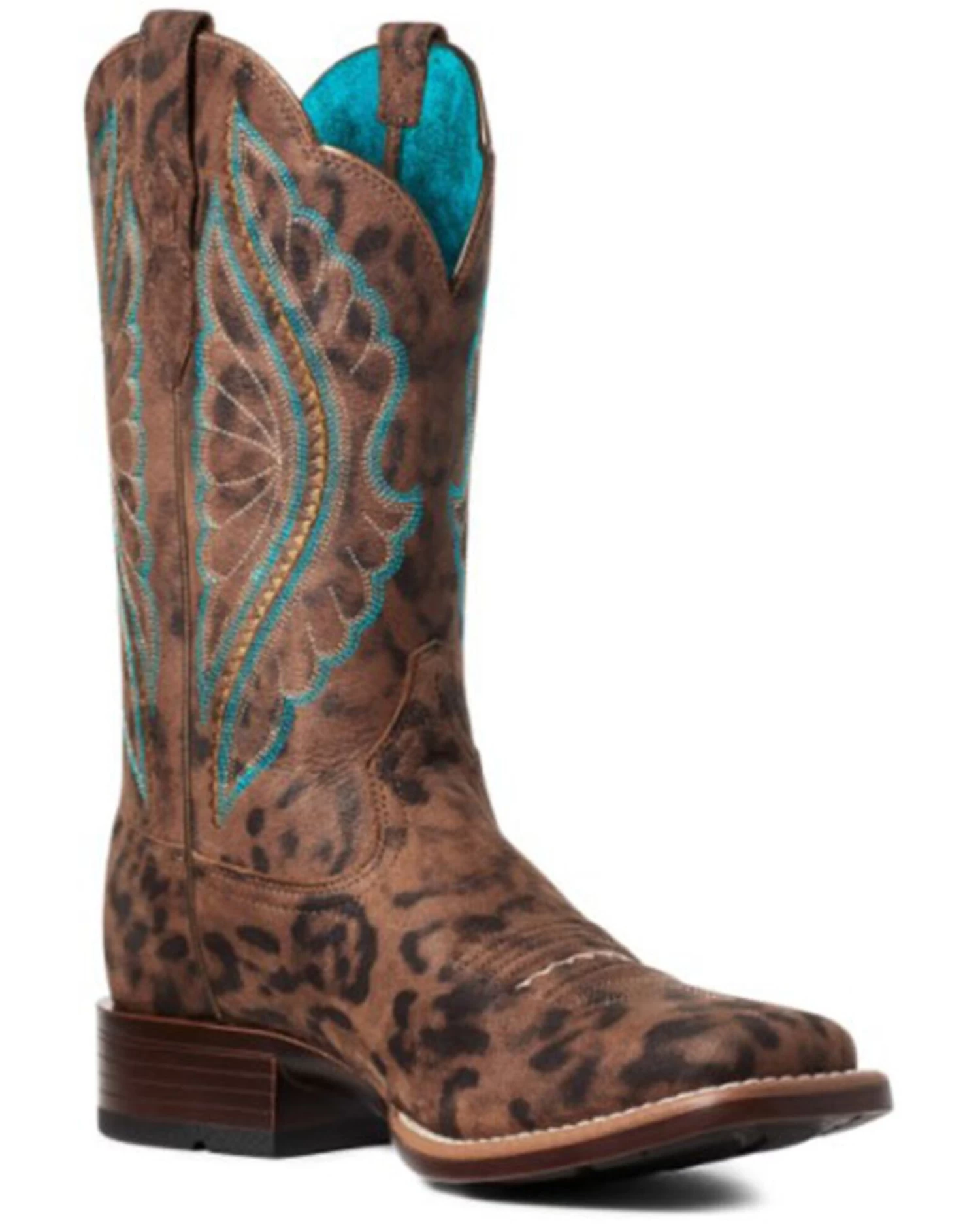 Ariat Women's Leopard Primetime Western Performance Boots - Broad Square Toe 3 Ariat Women's Leopard Primetime Western Performance Boots - Broad Square Toe