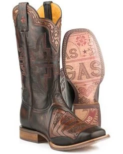 Tin Haul Men's Kings Gambling Legend Western Boots - Broad Square Toe