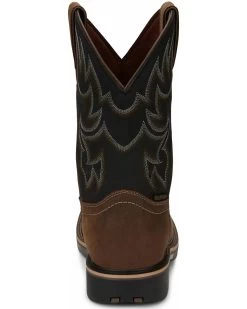 Justin Men's Fireman Black Western Boots - Square Toe -Best Cowboy Boot Store 2000334478 280 P4