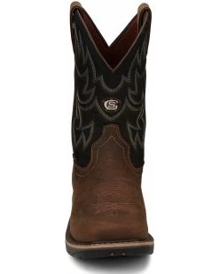 Justin Men's Fireman Black Western Boots - Square Toe -Best Cowboy Boot Store 2000334478 280 P5