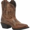 Laredo Women's Brown Shortie Western Booties - Round Toe -Best Cowboy Boot Store 2000337536 200 P1