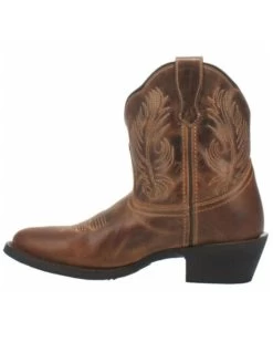 Laredo Women's Brown Shortie Western Booties - Round Toe 11 Laredo Women's Brown Shortie Western Booties - Round Toe -Best Cowboy Boot Store 2000337536 200 P3