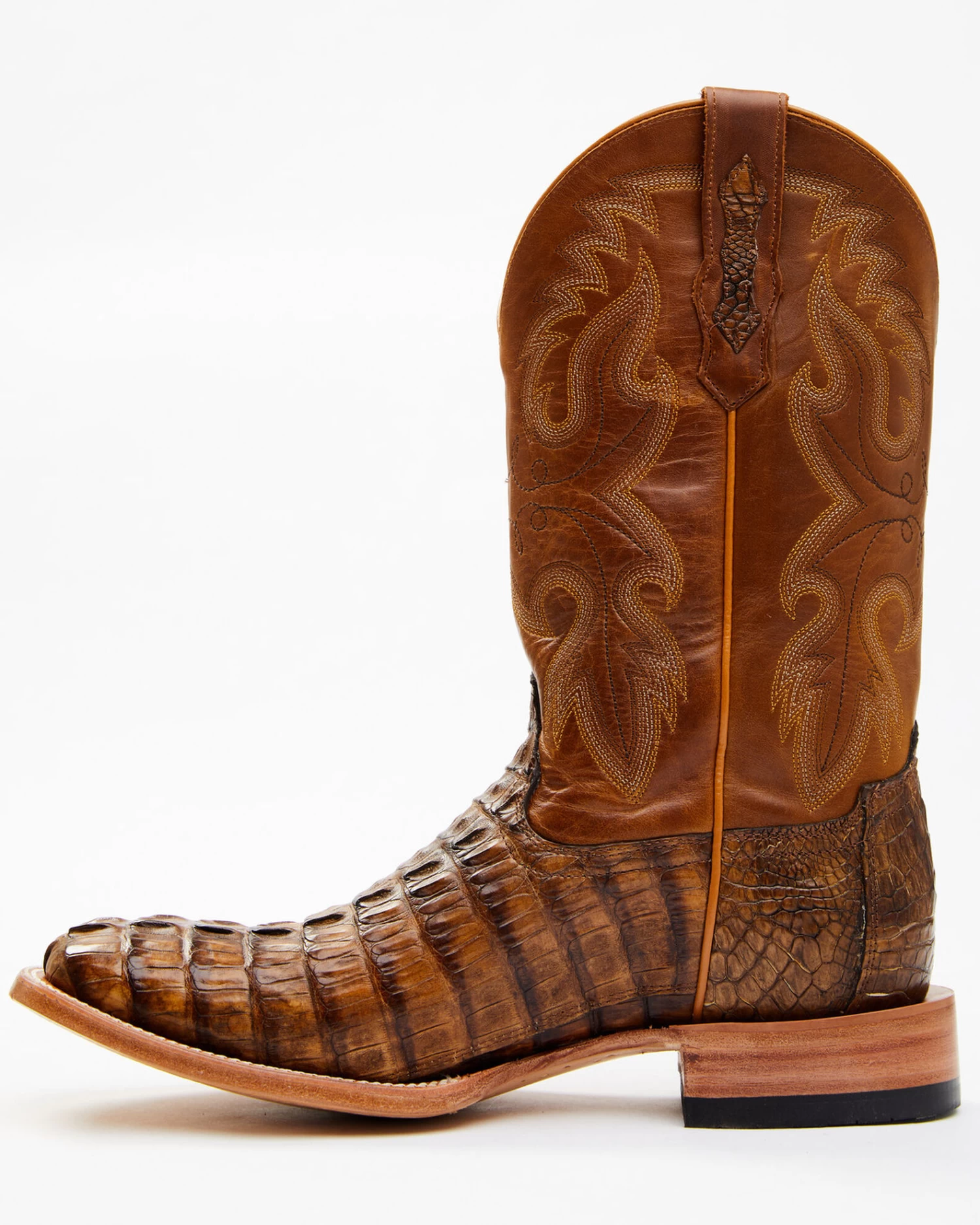 Cody James Men's Exotic Caiman Tail Skin Western Boots - Broad Square Toe 5 Cody James Men's Exotic Caiman Tail Skin Western Boots - Broad Square Toe - Image 3