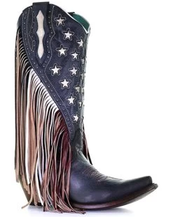 Corral Women's Lamb Stars Inlay & Studs Western Boots - Snip Toe