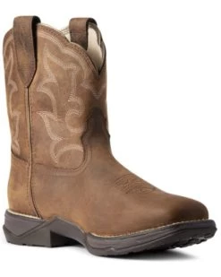 Ariat Women's Distressed Brown Anthem Shortie II H20 Full-Grain Western Boot - Square Toe