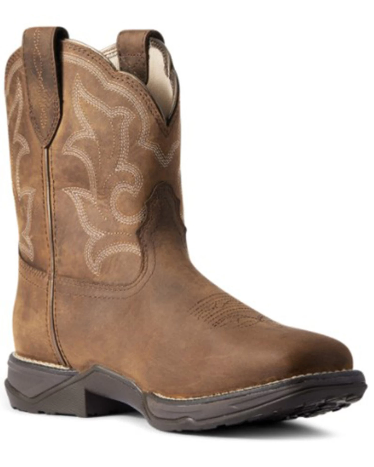 Ariat Women's Distressed Brown Anthem Shortie II H20 Full-Grain Western Boot - Square Toe 3 Ariat Women's Distressed Brown Anthem Shortie II H20 Full-Grain Western Boot - Square Toe
