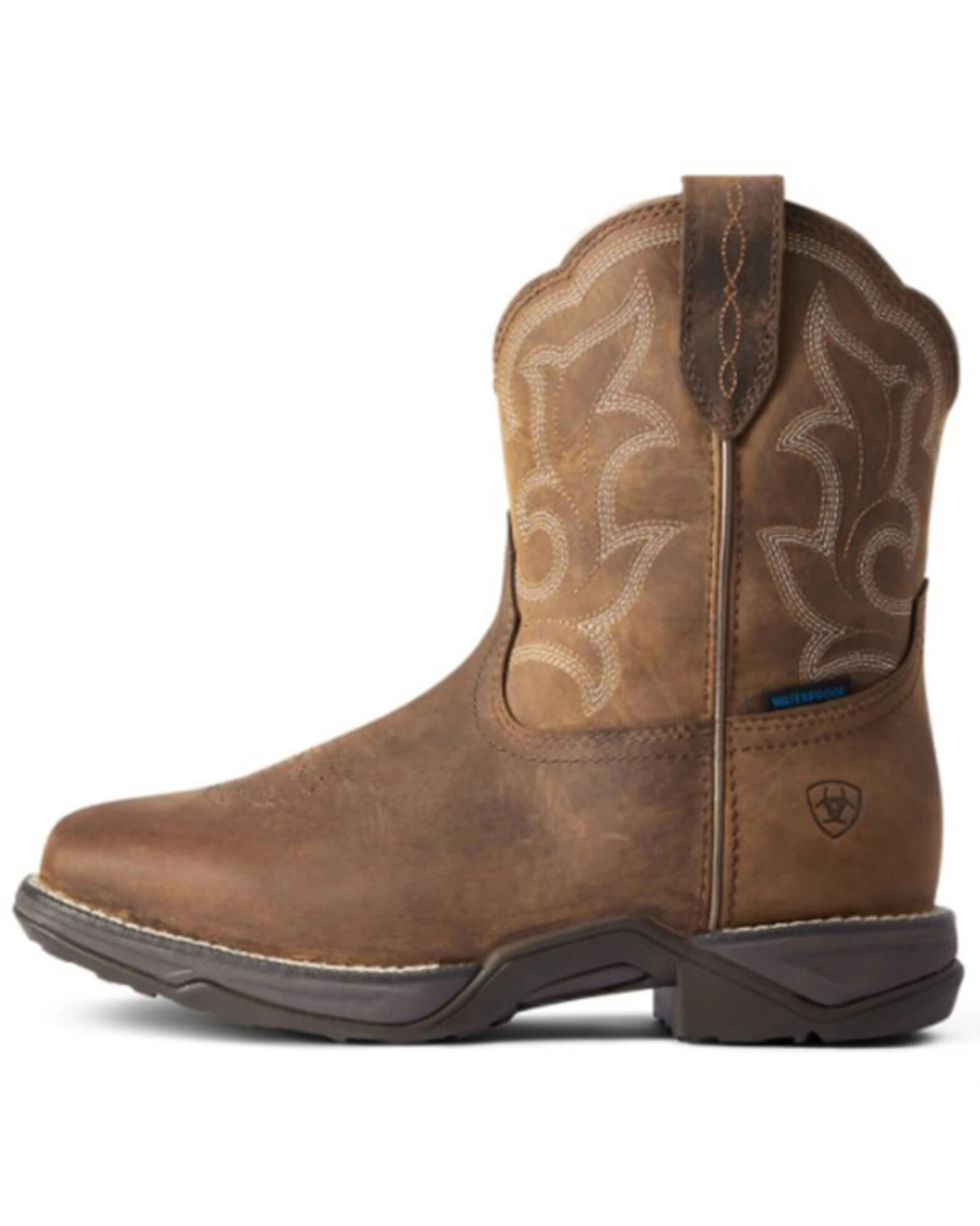 Ariat Women's Distressed Brown Anthem Shortie II H20 Full-Grain Western Boot - Square Toe 4 Ariat Women's Distressed Brown Anthem Shortie II H20 Full-Grain Western Boot - Square Toe - Image 2