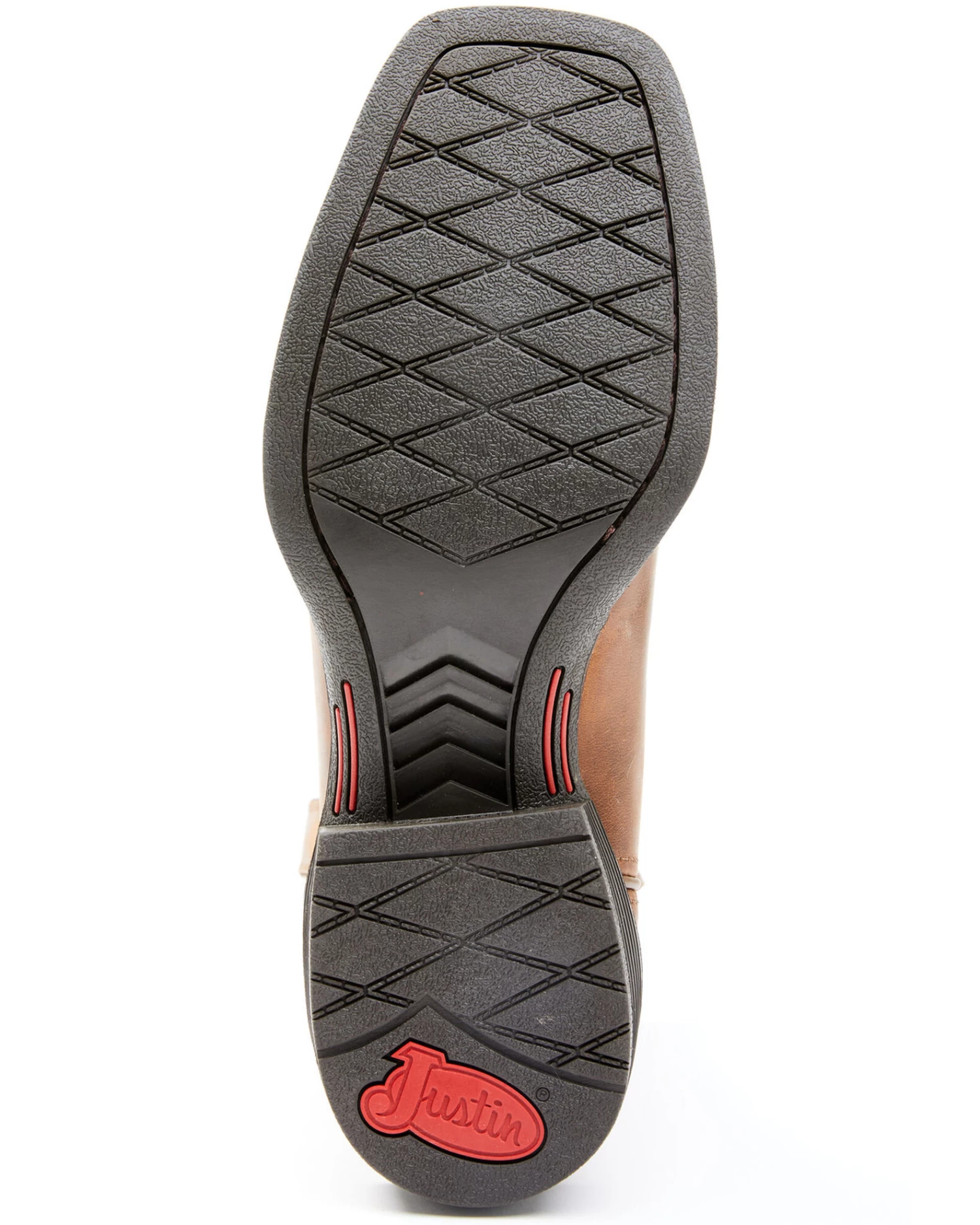 Justin Men's Dusky Brown Canter Cowhide Leather Western Boots - Broad Square Toe 9 Justin Men's Dusky Brown Canter Cowhide Leather Western Boots - Broad Square Toe - Image 7