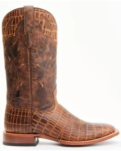 Moonshine Spirit Men's Tully Croc Print Western Boots - Broad Square Toe -Best Cowboy Boot Store 2000343042 235 P2