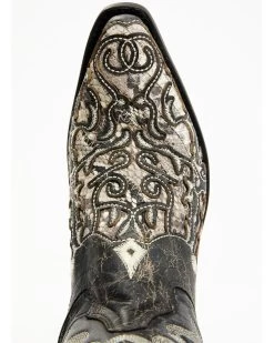 Corral Men's Exotic Python Skin Inlay Western Boots - Snip Toe -Best Cowboy Boot Store 2000345254 944 P6