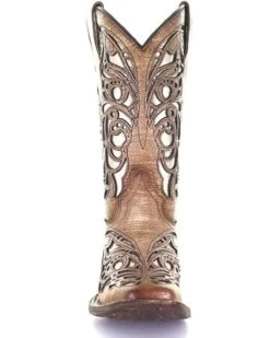 Corral Girls' Shiny Inlay Western Boots - Square Toe 10 Corral Girls' Shiny Inlay Western Boots - Square Toe -Best Cowboy Boot Store 2000345519 280 P4