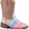 Roper Toddler Girls' Rainbow Glitter Western Boots - Square Toe -Best Cowboy Boot Store 2000347431 280 P1