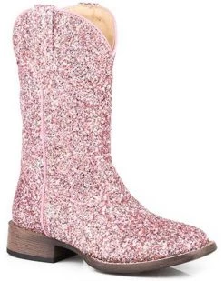 Roper Toddler Girls' Glitter Galore Western Boots - Square Toe