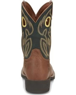 Justin Boys' Bowline Junior Western Boots - Broad Square Toe -Best Cowboy Boot Store 2000347843 924 P5
