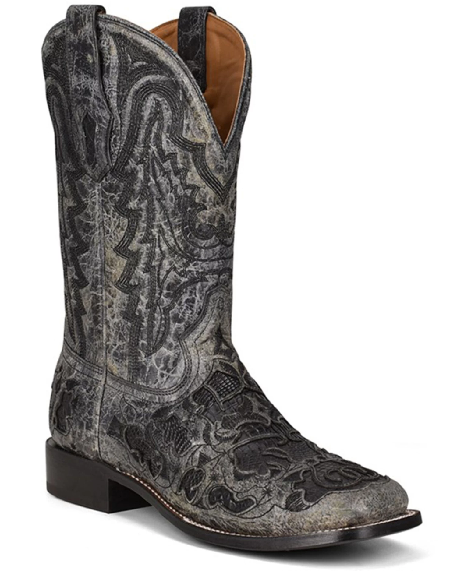 Corral Men's Exotic Alligator Inlay Western Boots - Broad Square Toe 3 Corral Men's Exotic Alligator Inlay Western Boots - Broad Square Toe
