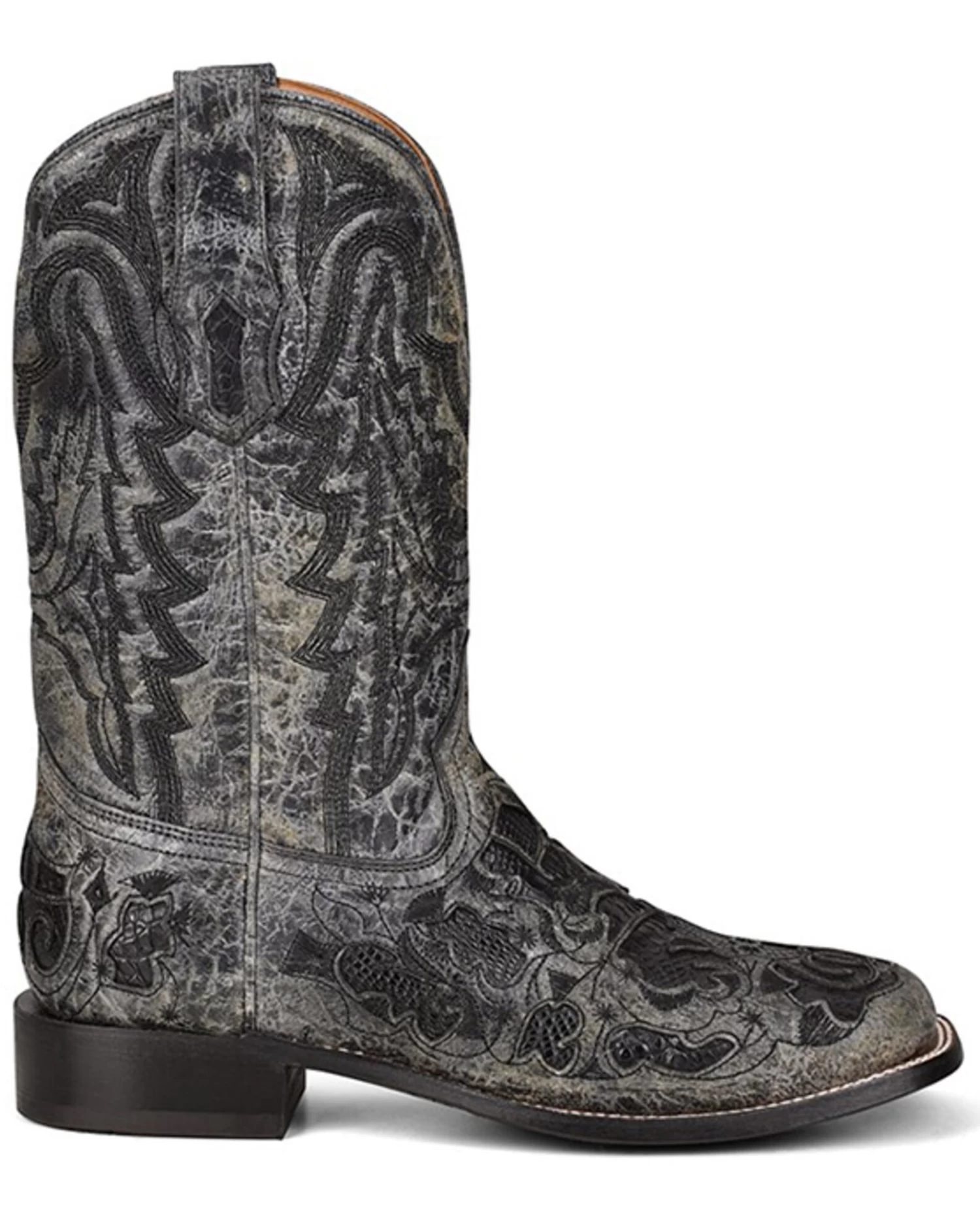 Corral Men's Exotic Alligator Inlay Western Boots - Broad Square Toe 4 Corral Men's Exotic Alligator Inlay Western Boots - Broad Square Toe - Image 2