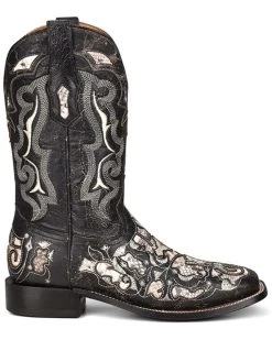 Corral Men's Exotic Python Skin Inlay Western Boots - Square Toe -Best Cowboy Boot Store 2000351143 001 P2