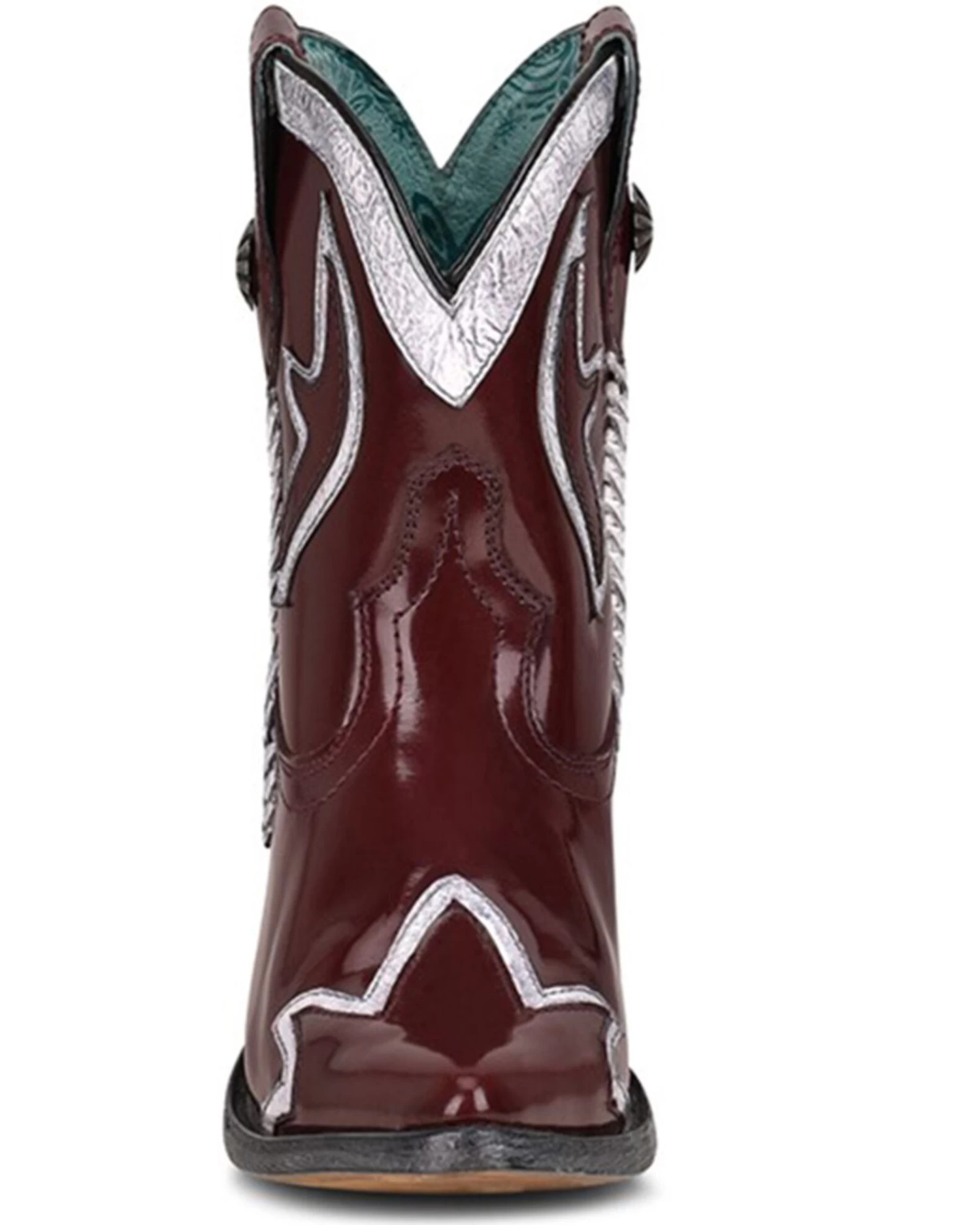 Corral Women's Burgundy Embroidery Western Booties - Pointed Toe 5 Corral Women's Burgundy Embroidery Western Booties - Pointed Toe - Image 3