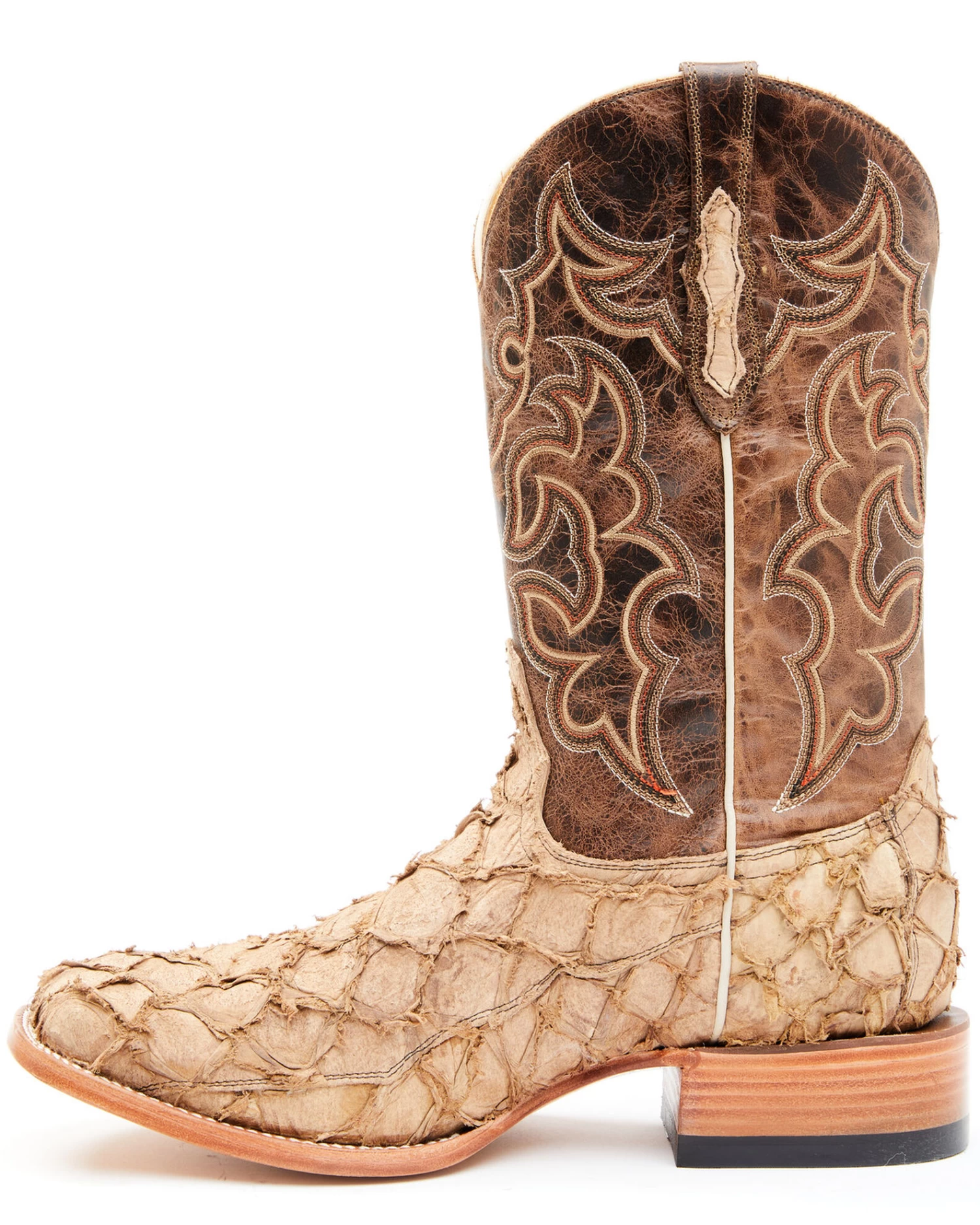 Cody James Men's Exotic Pirarucu Western Boots - Broad Square Toe 5 Cody James Men's Exotic Pirarucu Western Boots - Broad Square Toe - Image 3