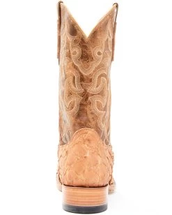Cody James Men's Caramel Matte Pirarucu Exotic Western Boots - Broad Square Toe  -Best Cowboy Boot Store 2000351586 255 P5