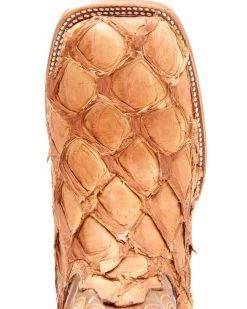 Cody James Men's Caramel Matte Pirarucu Exotic Western Boots - Broad Square Toe  -Best Cowboy Boot Store 2000351586 255 P6